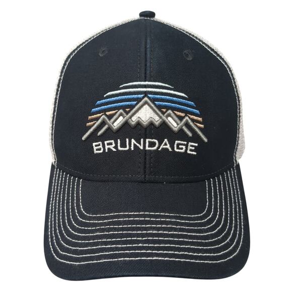 Brundage Snapback Trucker Hat Black One Size Mesh Back 6 Panel Ouray Sportswear - Picture 1 of 9